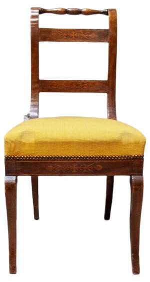 Antique Empire Style Italian Wooden Dining Chairs, Set of 4