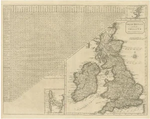 Antique Map of the British Isles, 1789