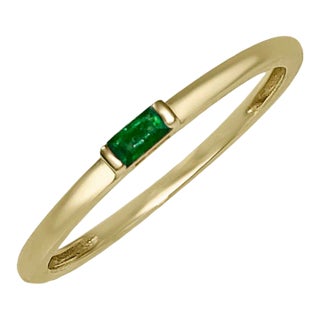 Atelier All Day Emerald Baguette Pinky Ring, Size 3 For Sale