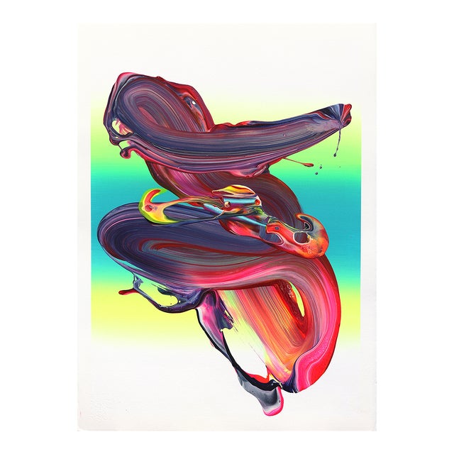 Avp_967 - Colorful Textured Contemporary Abstract Painting Original Artwork by Alex Voinea For Sale