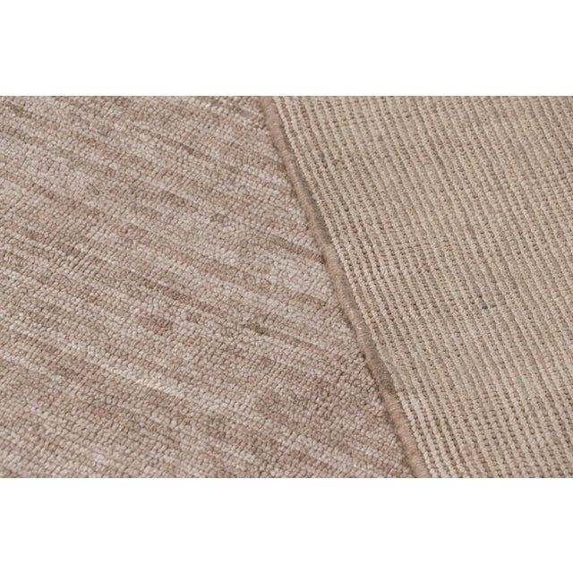 Beige Rug & Kilim’s Modern Textural Gallery Runner Rug in Beige Tones and Striae For Sale - Image 8 of 8