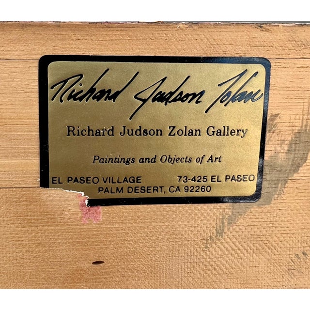 Paint Richard Judson Zolan, Large American Impressionist Painting Sailor Girl with Toy Boat Richard Zolan For Sale - Image 7 of 16