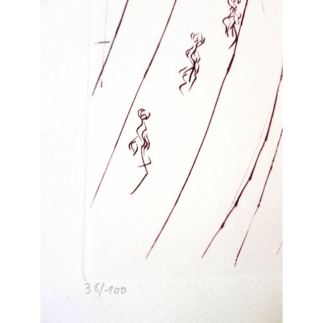 Salvador Dali - The Knighting of Lancelot - Original Handsigned Etching 1975 For Sale - Image 3 of 4