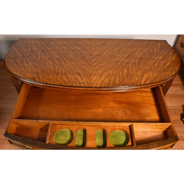 1920s 1920s Set of Antique French Satinwood High Dresser & Low Dresser For Sale - Image 5 of 18