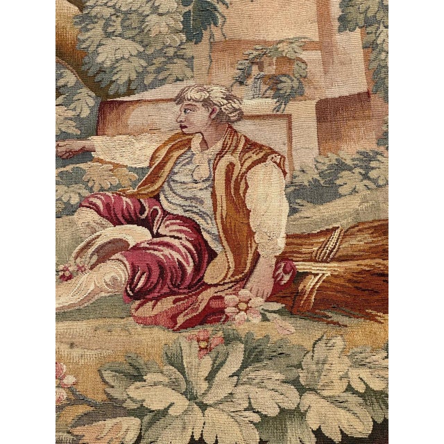 Antique French Handwoven Aubusson Tapestry, 1890s For Sale - Image 5 of 18
