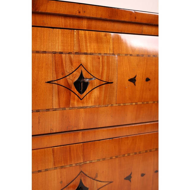 Early Biedermeier Inlaid Cherrywood Chest of Drawers, 1815 For Sale - Image 10 of 18