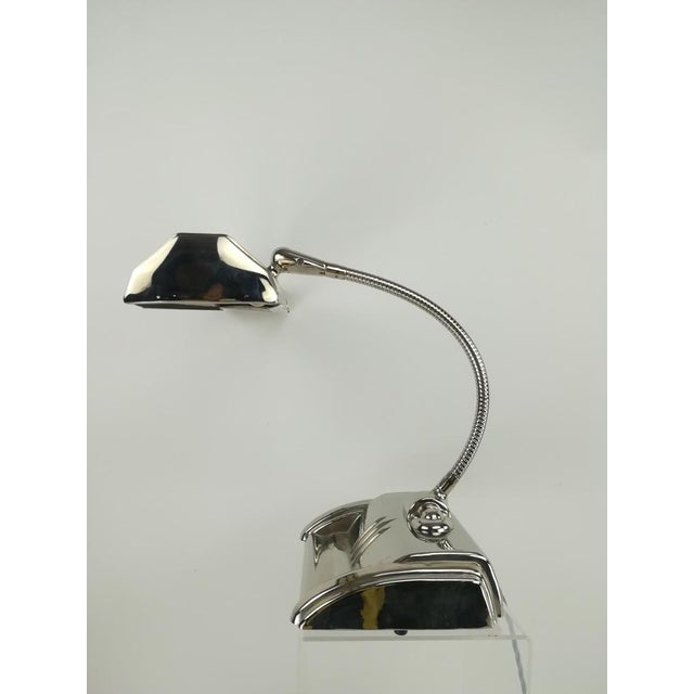 Adjustable Chrome-Plated Desk Lamp For Sale - Image 4 of 11