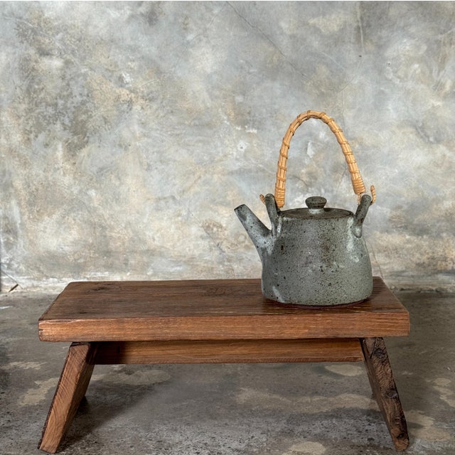Small Low Bench in Antique Indonesian Teak, 1980s For Sale - Image 14 of 18