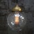 Small round clear glass pendant 2 meter black cotton wire brass top E26 / E27 Up to 250V (Europe/UK Standard).The wiring...