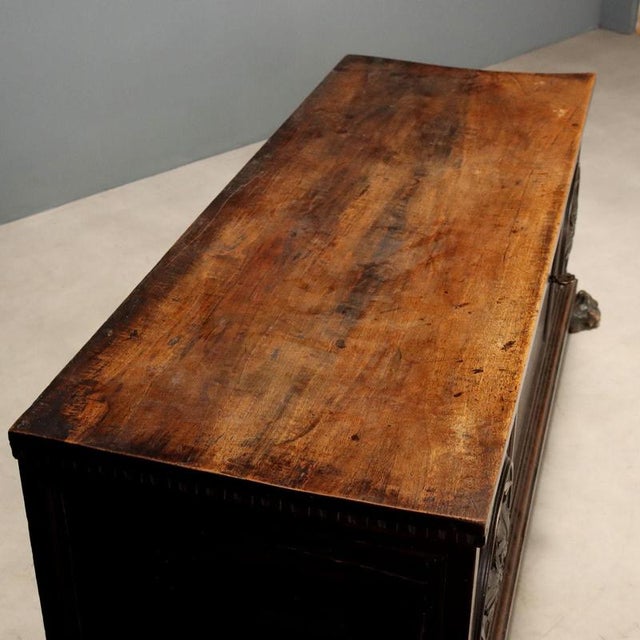 19th Century Walnut Chest with Lion's Feet For Sale - Image 9 of 11