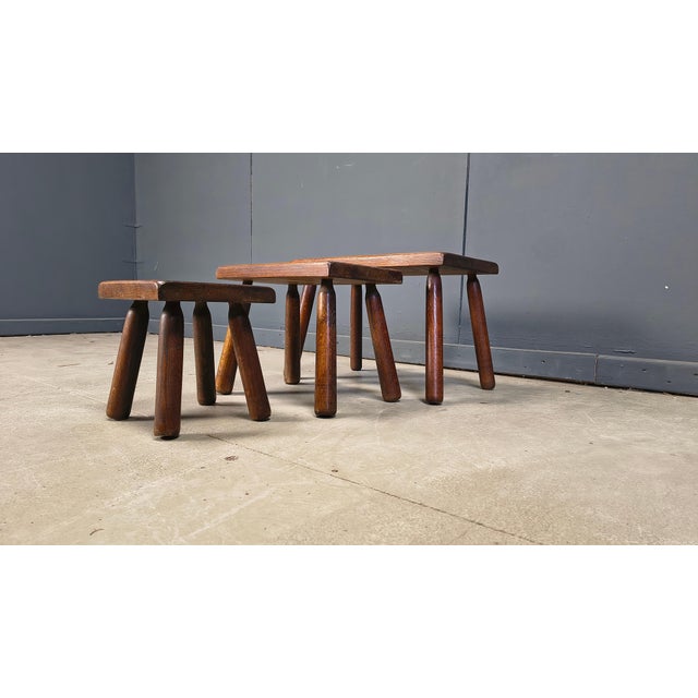 Vintage Brutalist Nesting Tables, 1960s, Set of 3 For Sale - Image 4 of 10