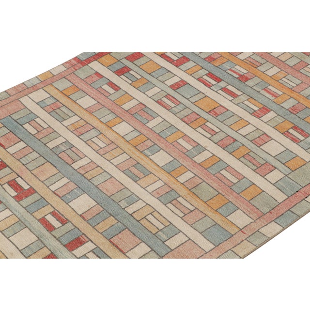 Rug & Kilim 1960s Vintage Zeki Müren Rug in Polychromatic Geometric Patterns by Rug & Kilim For Sale - Image 4 of 8