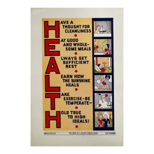 1937 American Hope of a Nation Poster Series, Health (Acrostic)