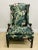 Vintage Chinoiserie Wingback Chair With New Tropical Upholstery. For Sale In Miami - Image 6 of 9