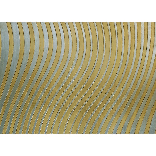 Giuseppe Caiafa, Salix Optical Panel, 2025, Carved Wood with Gold and Silver Leaf For Sale - Image 4 of 7