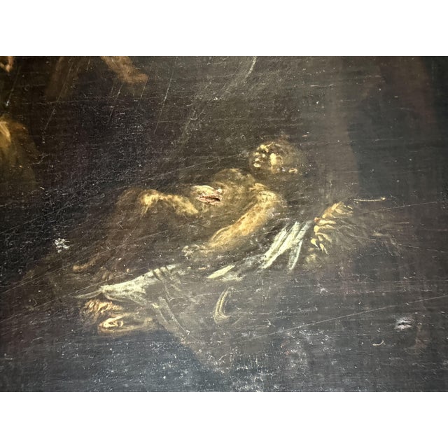 Flemish School Artist, Adoration of the Child Jesus, 17th Century, Oil on Panel For Sale - Image 10 of 12