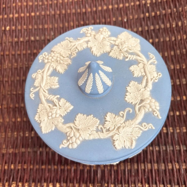 Wedgwood Trinket Box with Grape design that dates to 1921 because it has the date mark of X. Josiah Wedgwood started...