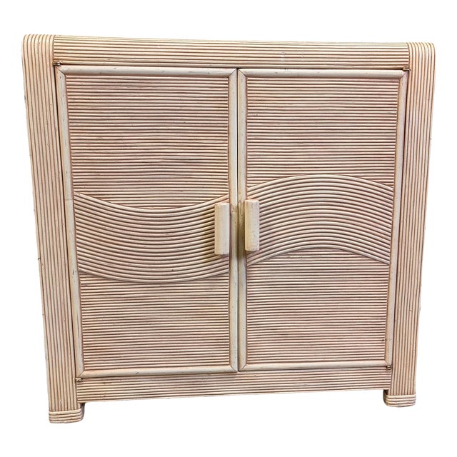 Vintage Pencil Reed Cabinet, 1970s For Sale