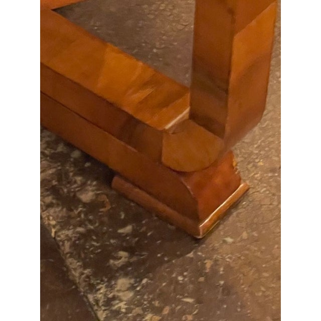 Art Deco Italian Art Deco Design Walnut Side Table For Sale - Image 3 of 7