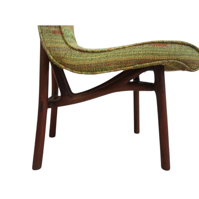 Rare Vintage Danish Modern Solid Teak Chair Desk Lounge Side Dining Accent For Sale In Philadelphia - Image 6 of 9