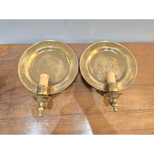 Vintage Bronze Wall Lights from Ari KV 1500, 1920s, Set of 2 For Sale - Image 12 of 12