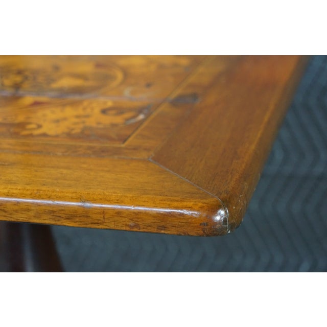 Antique Victorian Mahogany Tilt Top Table Marquetry Inlay Green Man Tripod Stand For Sale - Image 17 of 17