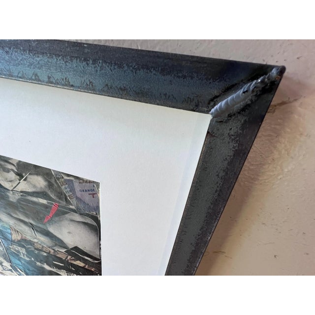 Black Wayne Timm, Original Vintage Collage by Wayne Timm #6 custom steel frame 1966 For Sale - Image 8 of 12