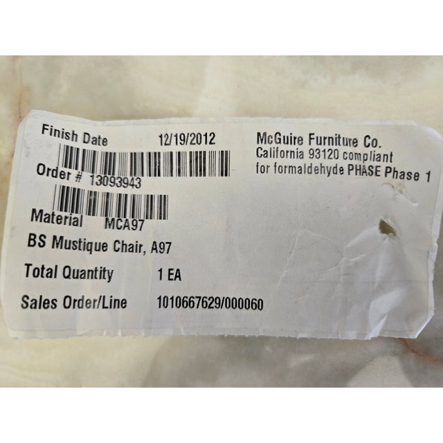 McGuire Mustique Sedan Chair McA97 For Sale - Image 9 of 9