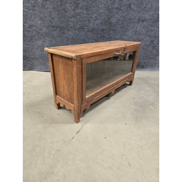 Solid Reclaimed Wood Glass Display Hutch, Rustic Farmhouse Bookcase For Sale - Image 11 of 13