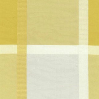 Sample - Schumacher Surat Silk Plaid Fabric in Jonquil For Sale