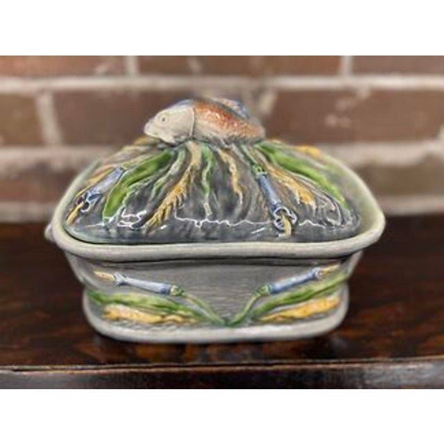 Late 20th Century Vintage French Majolica Lidded Terrine For Sale - Image 5 of 5