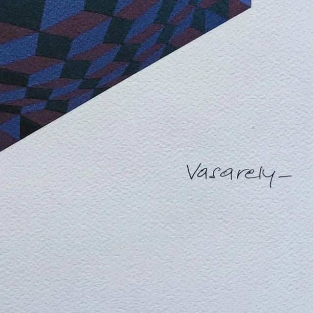 Victor Vasarely, Op Art Composition, 1970s, Lithograph For Sale - Image 7 of 10