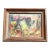 1940’s Original Surreal Abstract Expressionist Watercolor Painting Vintage Oak Frame For Sale