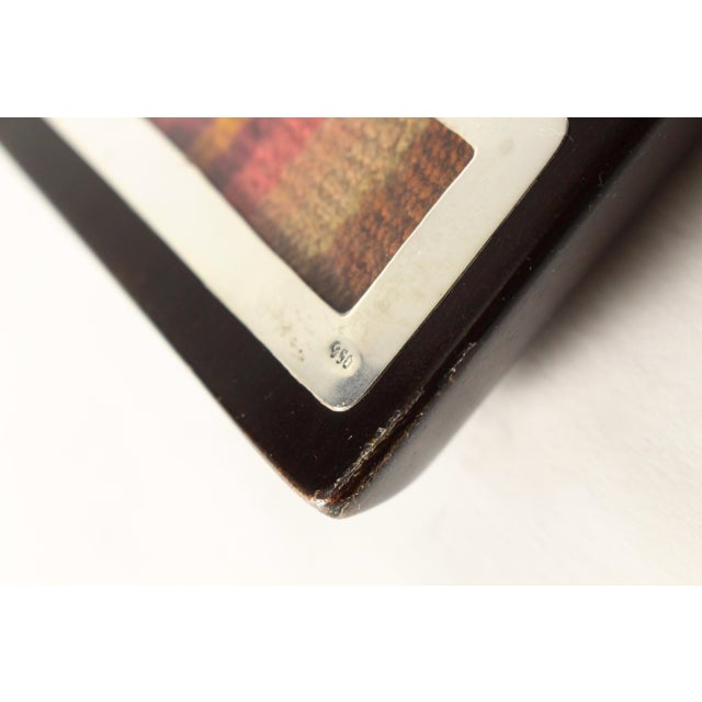 Mid-Century Peruvian Tray, Cumaru Wood, Sterling Silver & Inka Textile For Sale - Image 11 of 18
