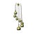 Mid-Century Modern Space Age Pendant Light in Brass from Staff Leuchten, 1970s For Sale - Image 3 of 18