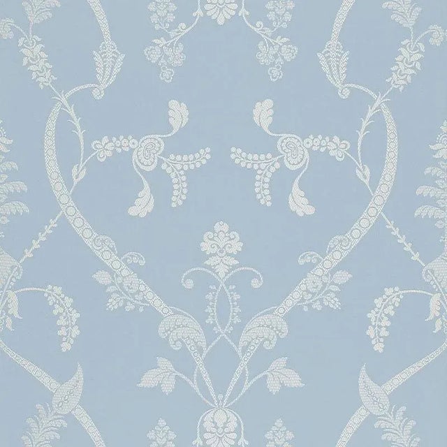 Victorian Schumacher X Timothy Corrigan Parc Monceau Fabric in Ciel For Sale - Image 3 of 3