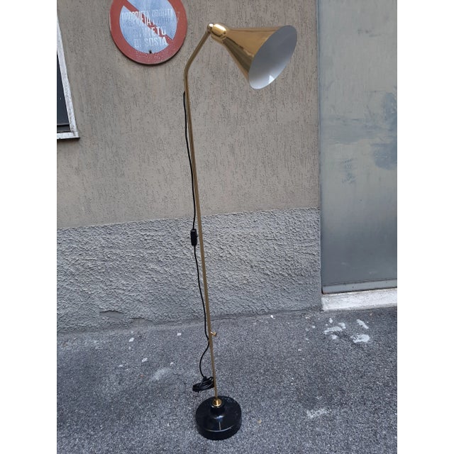 1980s Brass Model LTE3 Floor Lamp by Ignazio Gardella for Azucena, 2000s For Sale - Image 5 of 6