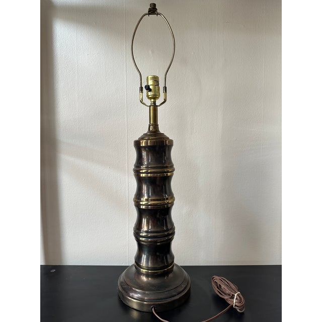 Vintage 60’s Stiffel Brass Table Lamp For Sale In Philadelphia - Image 6 of 7