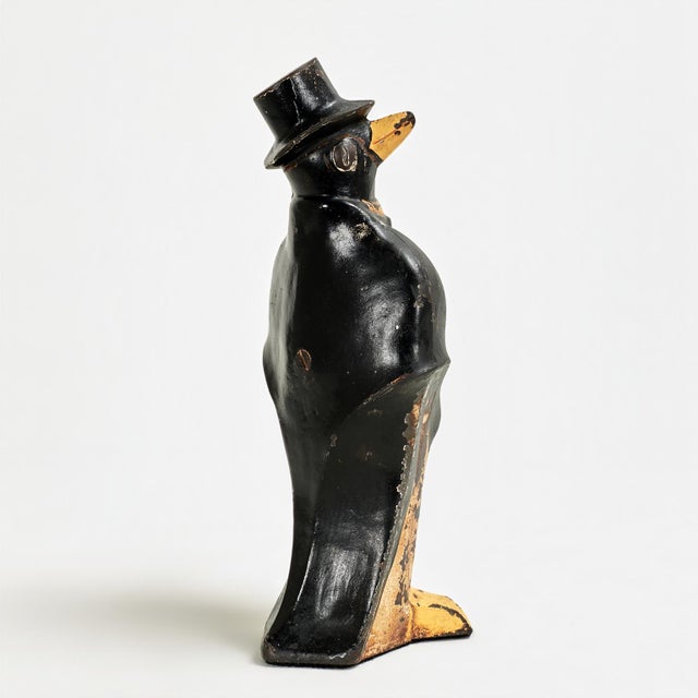 Hubley Antique Cast Iron Penguin Doorstop For Sale - Image 11 of 12