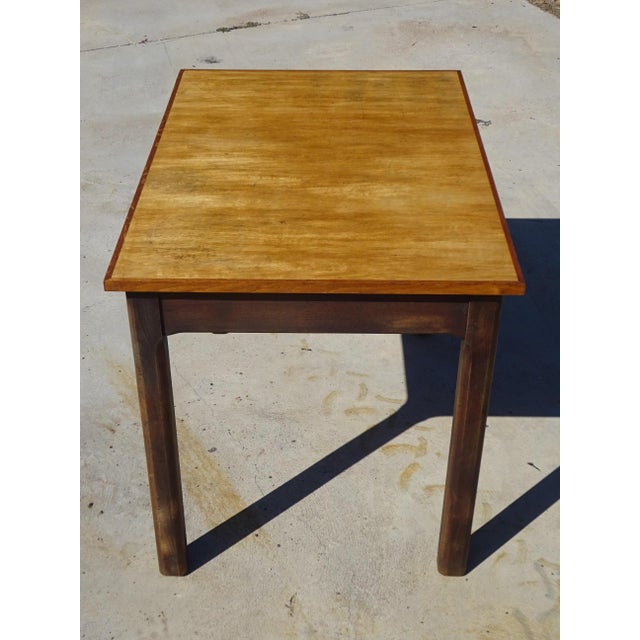 Rectangular Oak and Veneer Worktable, 1960s For Sale - Image 6 of 18