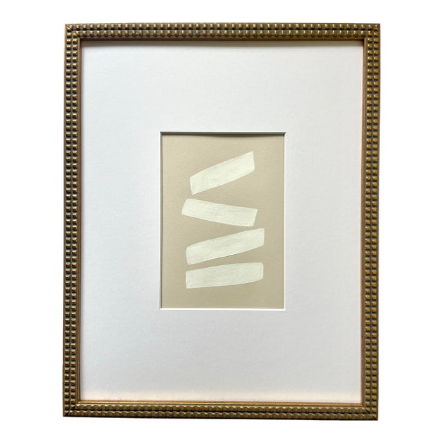 2025 " La Agiatezza" Abstract Minimalist Painting on Paper by Artist r.k. Red For Sale