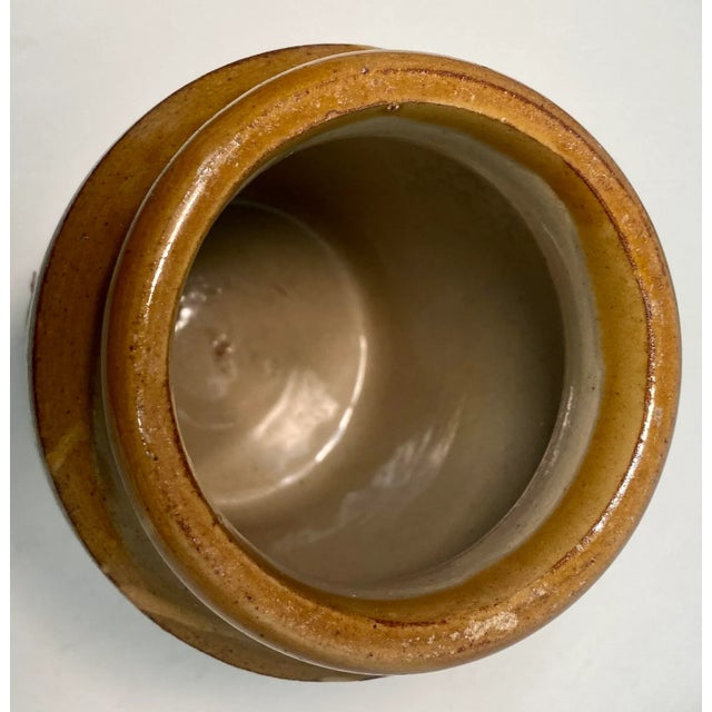 Vintage P C Flett & Co Stoneware Apple Jam Jar From Scotland For Sale In Dallas - Image 6 of 9