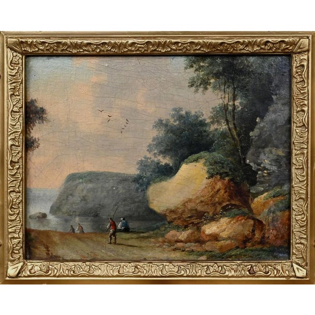 After Jean Pillement, Path Opening Onto the Sea, Oil on Panel, Late 19th Century For Sale - Image 6 of 17