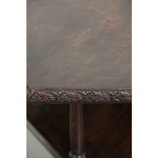 Antique English Wooden Hexagonal Top Turning Book Table, 19th Century For Sale - Image 12 of 17