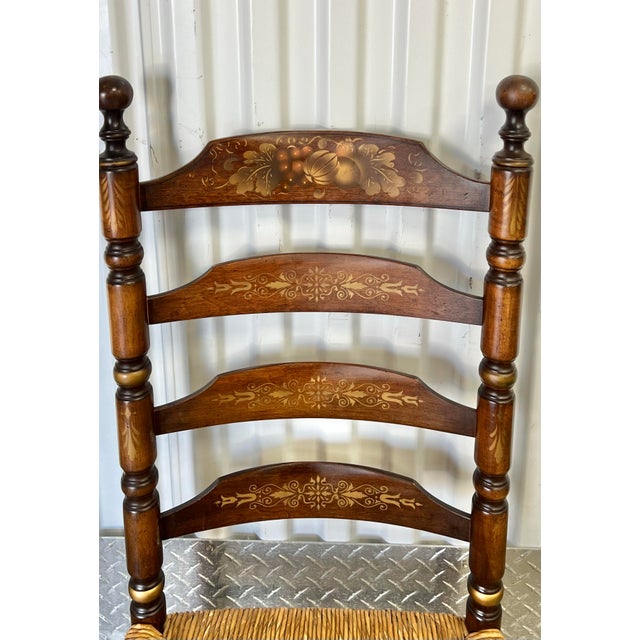 American Signed and Decorated Hitchcock Dining Chairs - Set of 6 For Sale - Image 3 of 12