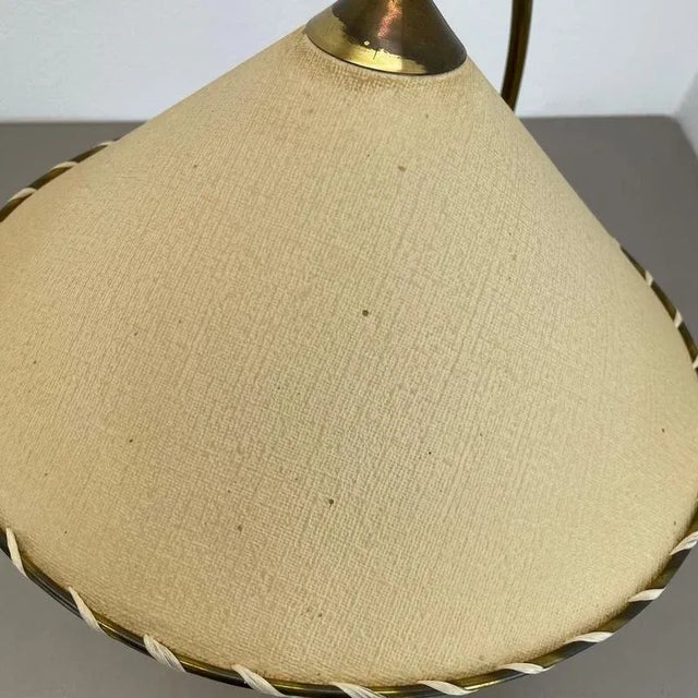 Vintage German Bauhaus Brass and Paper Table Lamp from Pitt Müller, 1950s For Sale - Image 6 of 18