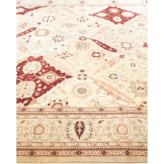 Solo Rugs Mogul, One-of-a-Kind Hand-Knotted Area Rug - Ivory, 9' 4" x 12' 1" For Sale - Image 4 of 8
