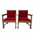 Art Deco Lounge Chairs in Oak and Velvet by Architect Schubad, 1920s, Set of 2 For Sale - Image 10 of 16