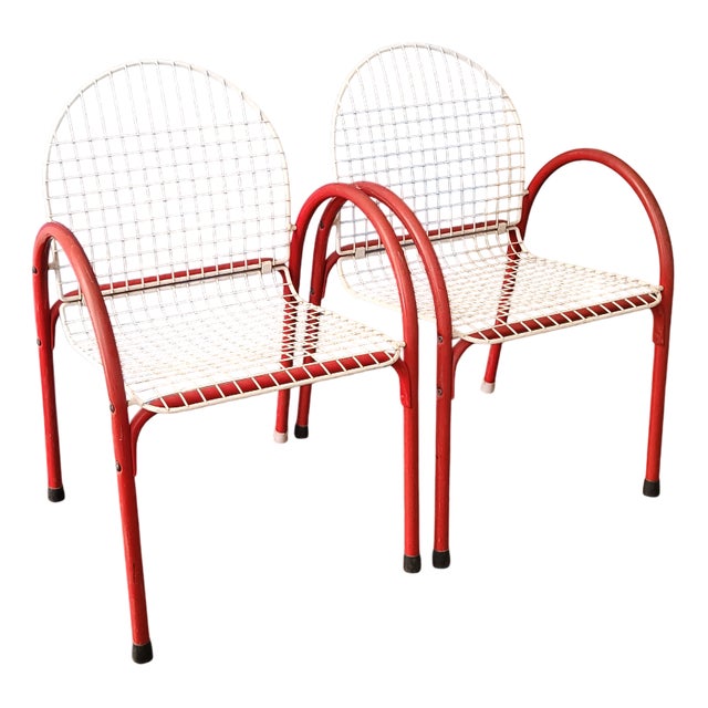 Wire Chairs from Meblo, Italy, 1970s, Set of 2 For Sale