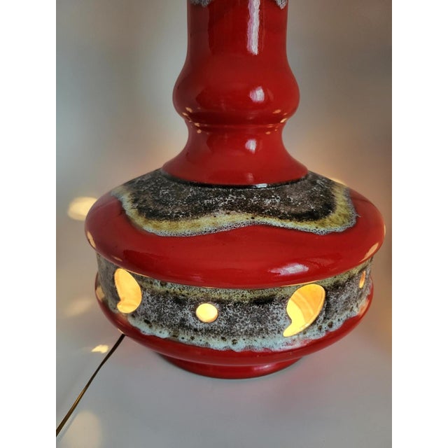 Vintage West German Red Ceramic Double Lighting, 1970s For Sale - Image 18 of 18